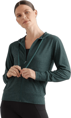 Quince Women's Super Soft Flowknit Full Zip Hoodie