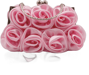 Jambhala Women's Floral Satin Evening Clutch Bag with Detachable Strap