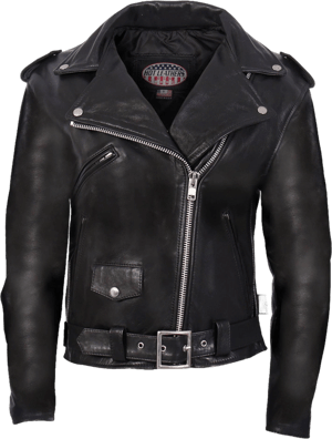 Hot Leathers JKL5004 Women's USA Made Premium Black Classic Motorcycle Style Leather Jacket