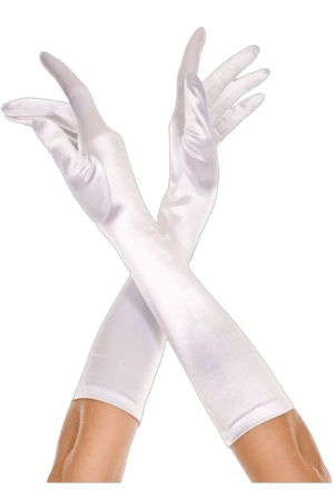 Music Legs Women's Elbow Length Satin Gloves