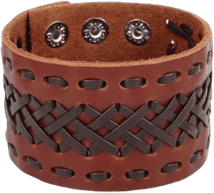 Wide Leather Bracelet Cuff