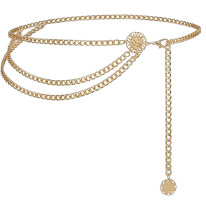 Thin Gold Chain Belt