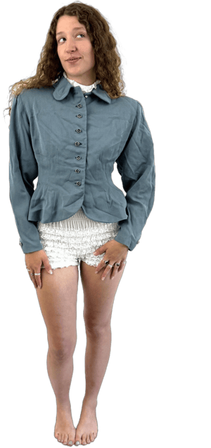 House of Erdrich Vintage 1940s Deco Fitted Blazer