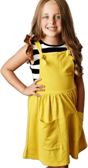 Presley Couture Girl's Pinafore Dress