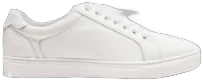 Men's Vegan Leather Sneakers White Regular Size 8