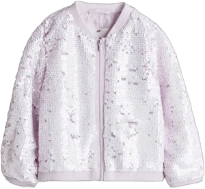 H&M Girls Sequined Bomber Jacket