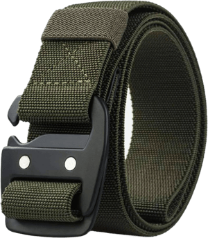 Men's Elastic Stretch Duty Belt with Metal Buckle