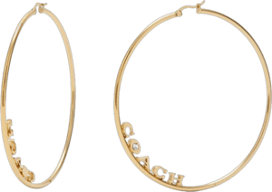 Coach Women's Signature Large Hoop Earrings