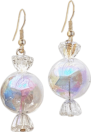 ANDPAI Creative Chic Sweet Glass Candy Dangle Drop Earrings