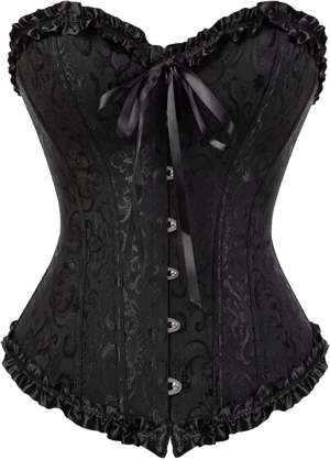 Women's Floral Satin Lacing Corset Top