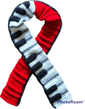 JudyEndowDesigns Piano Keyboard Scarf