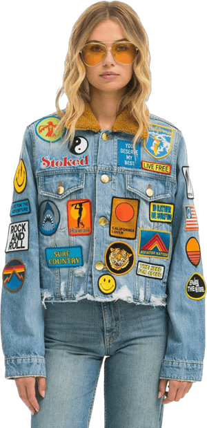 Vintage Patch Denim Jacket