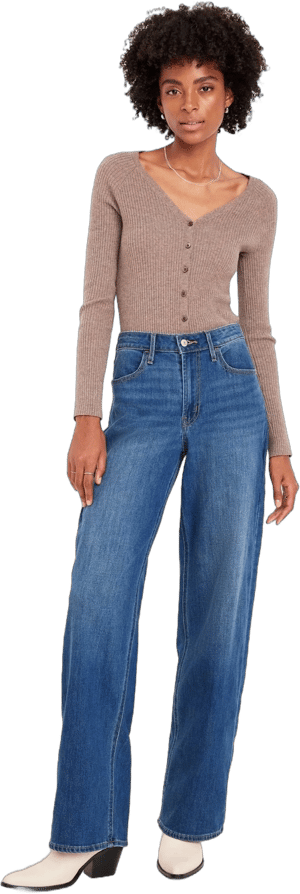 Old Navy Women's High-Waisted Wide-Leg Jeans