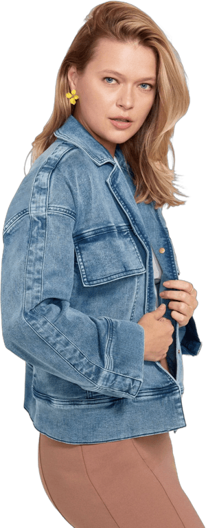 Betabrand Women's Sloane Jean Jacket