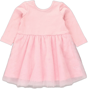 RuffleButts Girls Toddler Long Sleeve Tulle Twirl Dress