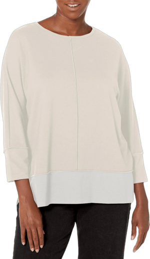 Jones New York Women's Serenity Knit 3/4 Sleeve Tunic Top