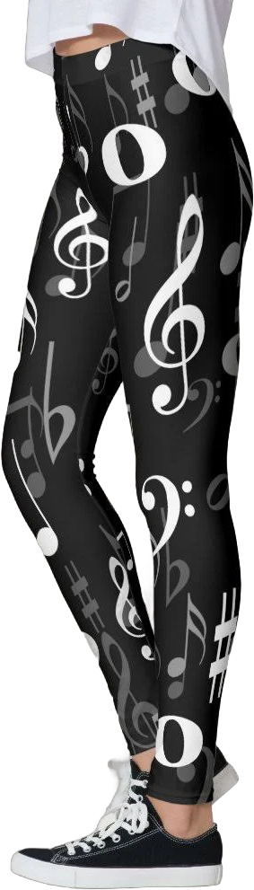 Zazzle Women's Fun Musical Notes Leggings