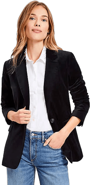 Women's Loft Velvet Relaxed Blazer