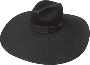 Women's Extra Wide Wool Felt Fedora Hat