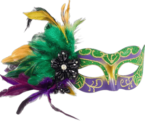 Women's Mardi Gras Feather Mask