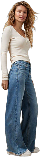 Ae Dreamy Drape Super High-Waisted Baggy Wide-Leg Jean