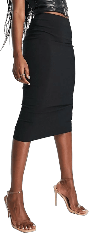 ASOS High Waist Midi Pencil Skirt