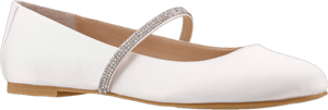 Nina Women's Pattie Satin Ballerina Flats with Crystal Strap