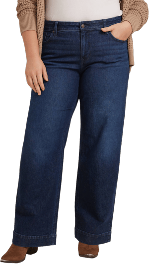 maurices Plus Size High Rise Wide Leg Jeans