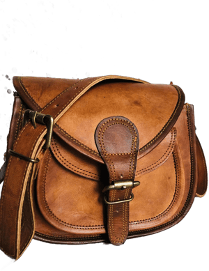 Handmade Leather Saddle Crossbody Bag