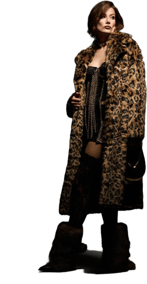 AKIRA Catty Faux Fur Leopard Coat