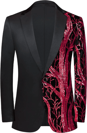 Men's Slim Fit Sequin Prom Suit Jacket