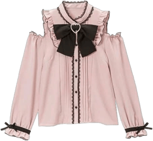 Lolita Lace Mesh Sheer Long Sleeve Blouse