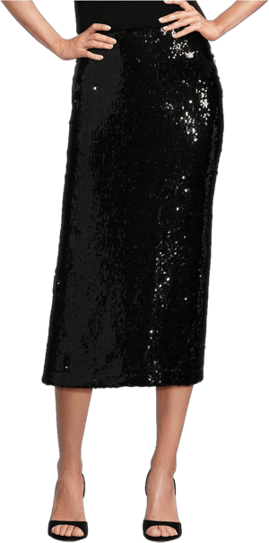 Antonio Melani Women's Iman Sequin High Rise Pencil Midi Skirt