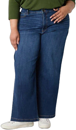 St. John's Bay Women's High Rise Wide Leg Loose Fit Jeans