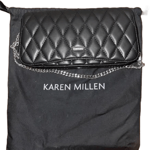 Karen Millen Bags | Karen Millen Black Quilted Leather Shoulder Bag Like New | Color: Black | Size: Os | Pm-17608188's Closet