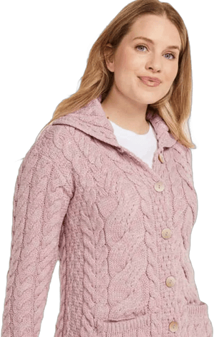 Cable Knit Merino Wool Cardigan