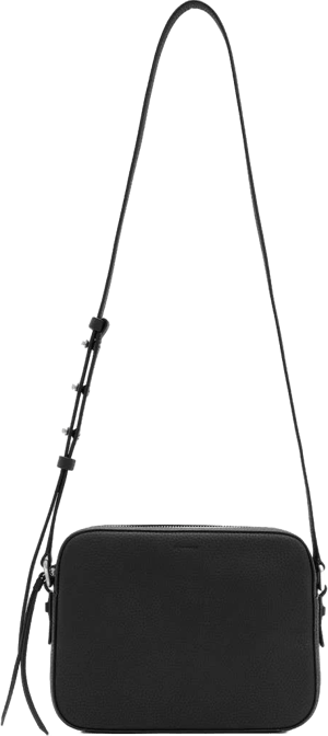 AllSaints Captain Square Leather Crossbody Bag