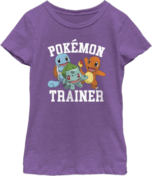 Pokemon Girl's Trainer Characters T-Shirt