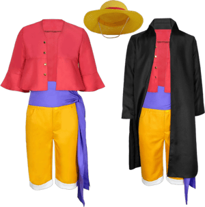 Anime Pirate Shirt Vest with Straw Hat