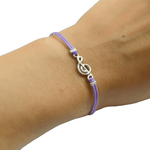 Treble Clef Silver Bracelet