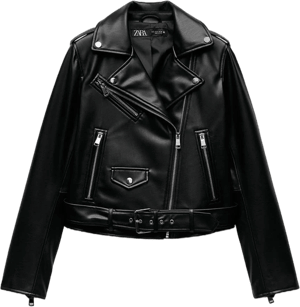 Zara Women's Faux Leather Biker Jacket