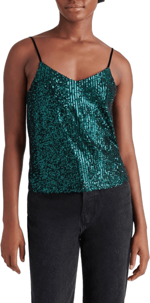 Steve Madden Stretch Sequin Camisole