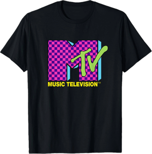 Retro 80's Checkerboard Logo T-Shirt
