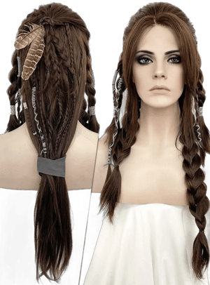 God of War Freya Braided Lace Front Synthetic Wig