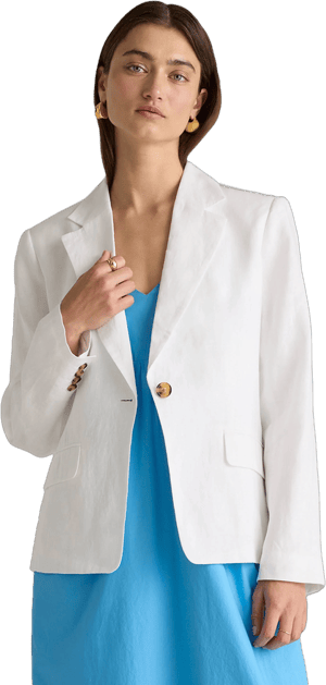 Quince Women's European Linen Structured Blazer