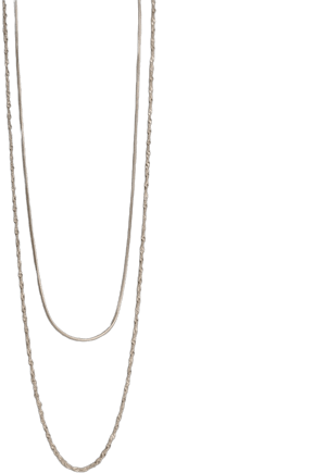 Caitlyn Minimalist 18K Gold Monet Duo Layering Chain Necklace