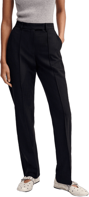 ME+EM Women's Textured Boyish Cigarette Pants