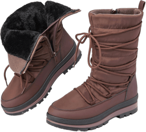 Women's Mid Calf Furry Waterproof Snow Boots