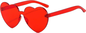 Women's Love Heart Shaped Rimless Sunglasses