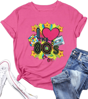Vintage 80s I Love The 80's Graphic Short Sleeve Tee